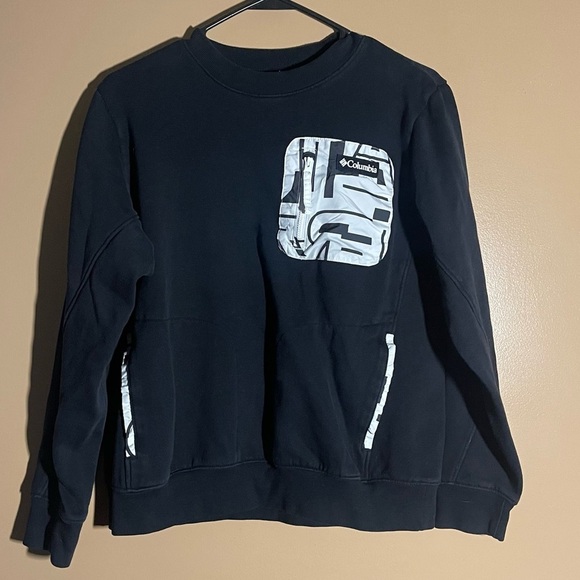 Columbia Tops - Columbia Women’s Black Sweater with Patterned Pocket Size Large